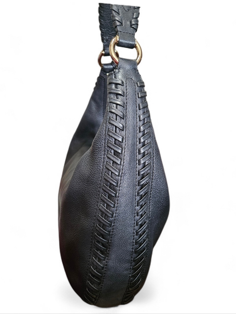 Michael Kors Lauryn Large Hobo Shoulder Bag - Black Leather ~ EUC - Picture 8 of 8